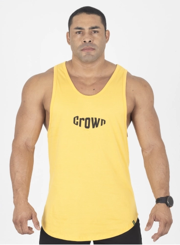 Produto Regata Crown Tradicional Bubble Amarelo 
