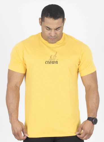 Camiseta Crown Training Fire Amarelo Camiseta Crown Training Fire Amarelo