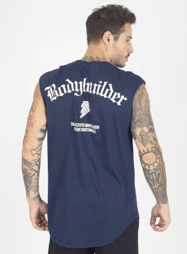 Regata Crown Japonesa Bodybuilding Azul Marinho Produto Regata Crown Japonesa Bodybuilding Azul Marinho