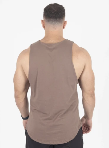 Produto Regata Crown Tank Bodybuilding Marrom Taupe 