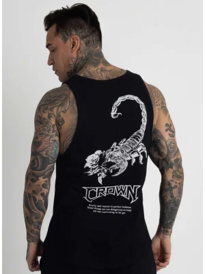 Produto Regata Crown Tradicional Scorpion Preta