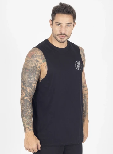 Regata Crown New Tank Bodybuilder  Preto 