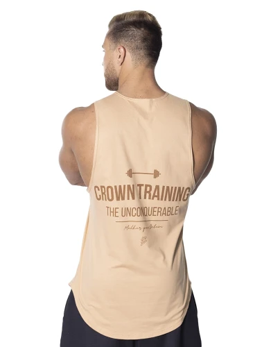 Regata Crown Tank Viciado no Pump Bege Regata Crown Tank Viciado no Pump Bege