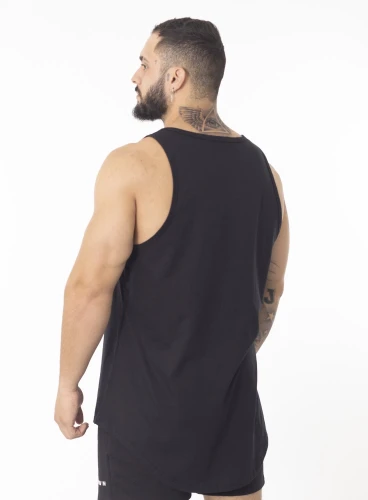 Produto Regata Crown Training Long Preta e Branca