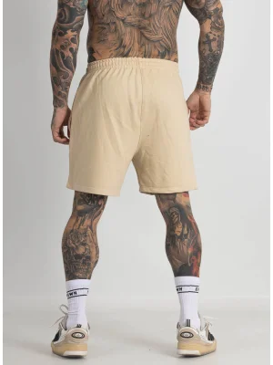 Bermuda de Moletom Crown Curta Form Bege Produto Bermuda de Moletom Crown Curta Form Bege