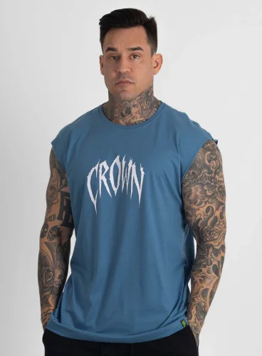 Regata Crown Japonesa Reta Beast Azul Claro Produto Regata Crown Japonesa Reta Beast Azul Claro