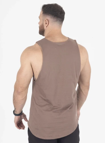 Regata Crown Tank Bubble Marrom Taupe Produto Regata Crown Tank Bubble Marrom Taupe