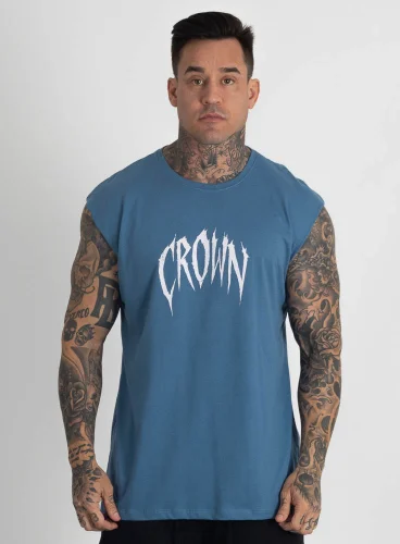 Regata Crown Japonesa Reta Beast Azul Claro Produto Regata Crown Japonesa Reta Beast Azul Claro