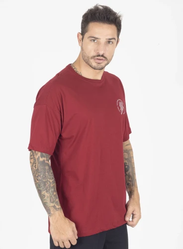 Produto Camiseta Oversized Bordô Over World Crown Training