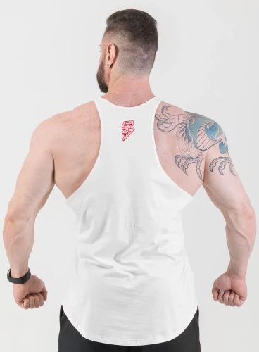 Produto Regata Cavada Branca Blaze Reps Crown Training
