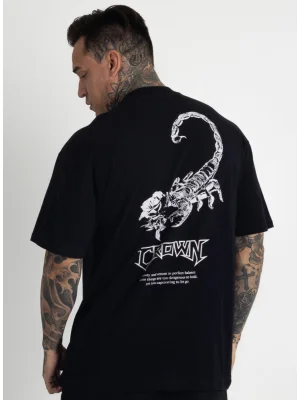 Camiseta Oversized Scorpion Preta Produto Camiseta Oversized Scorpion Preta