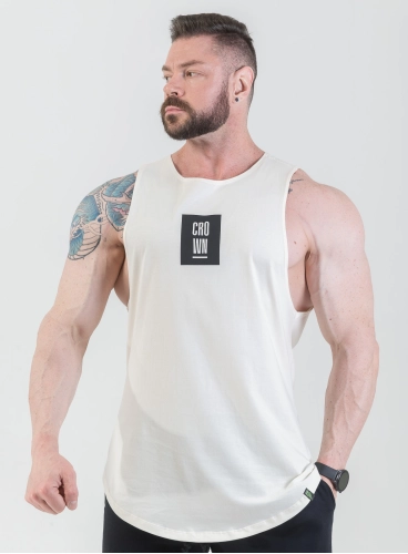 Produto Regata Crown Tank Poster Off White