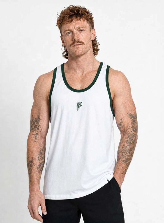 Produto Regata Crown Nadador Logo Branca e Verde