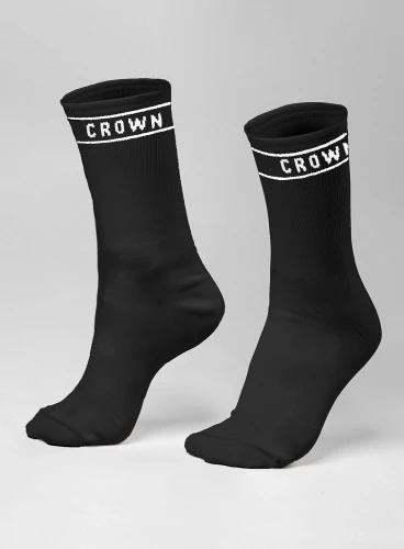 Meia Cano Alto Crown Training Preta School