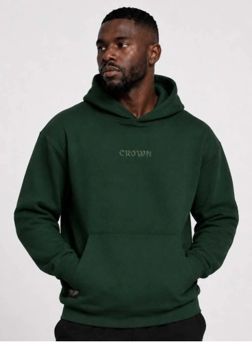 Moletom Crown Capuz Bordado Verde