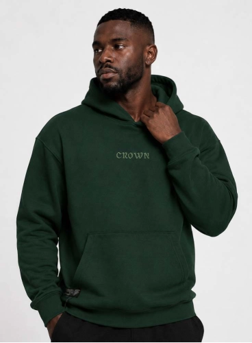 Moletom Crown Capuz Bordado Verde