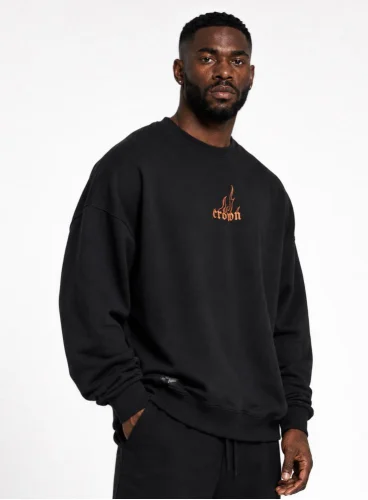 Blusa de Moletom Oversized Crown Training Fire