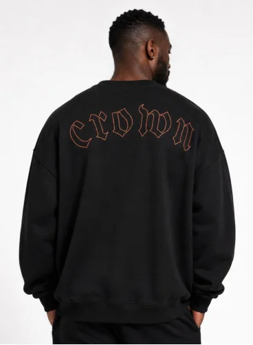 Blusa de Moletom Oversized Crown Training Fire