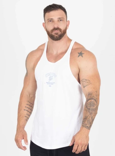 Produto Regata Cavada Crown Aesthetic Power Branca