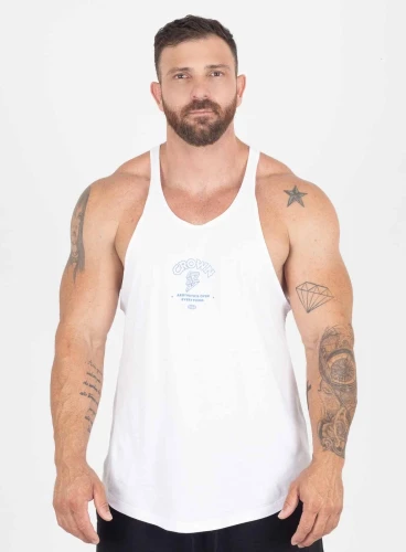 Produto Regata Cavada Crown Aesthetic Power Branca
