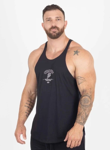 Produto Regata Cavada Preta Aesthetic Power Crown Training
