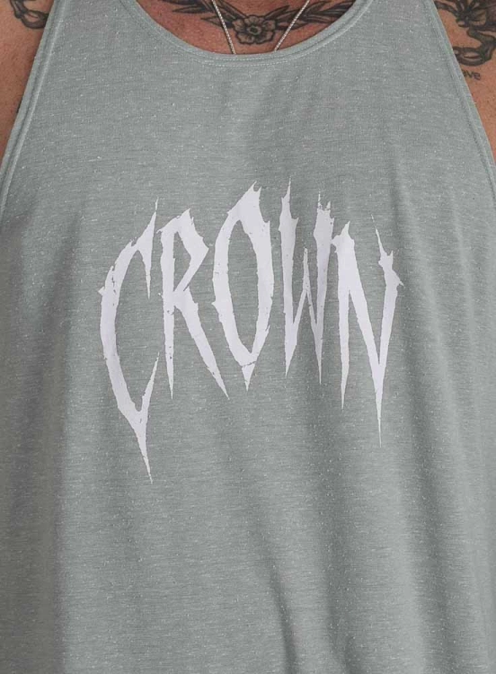 Regata Cavada Crown Beast Mescla Verde Produto Regata Cavada Crown Beast Mescla Verde