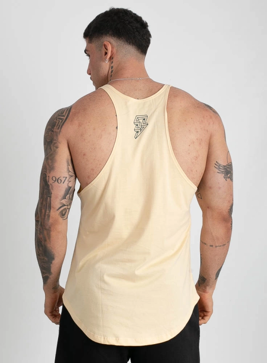 Regata Cavada Crown Bodybuilder Club Creme Produto Regata Cavada Crown Bodybuilder Club Creme