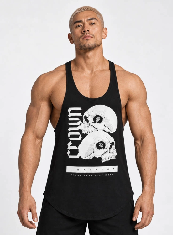 Produto Regata Cavada Crown Training Skull Black 