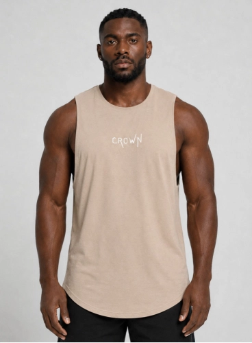 Regata Crown Tank Basic Areia Produto Regata Crown Tank Basic Areia