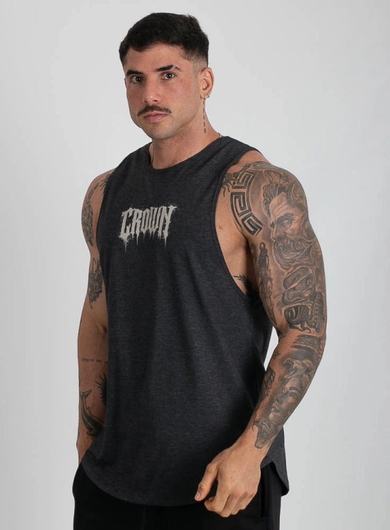 Regata Crown Tank Ink Mescla Black Produto Regata Crown Tank Ink Mescla Black