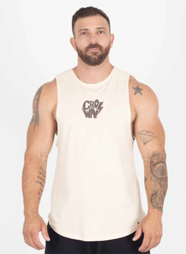 Regata Crown Tank Shock Creme Produto Regata Crown Tank Shock Creme