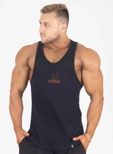 Regata Masculina Preta Fire Crown Training Regata Masculina Preta Fire Crown Training