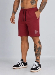 Bermuda Crown Moletom Tradicional Bodybuilding Bordada Bordô Produto Bermuda Crown Moletom Tradicional Bodybuilding Bordada Bordô